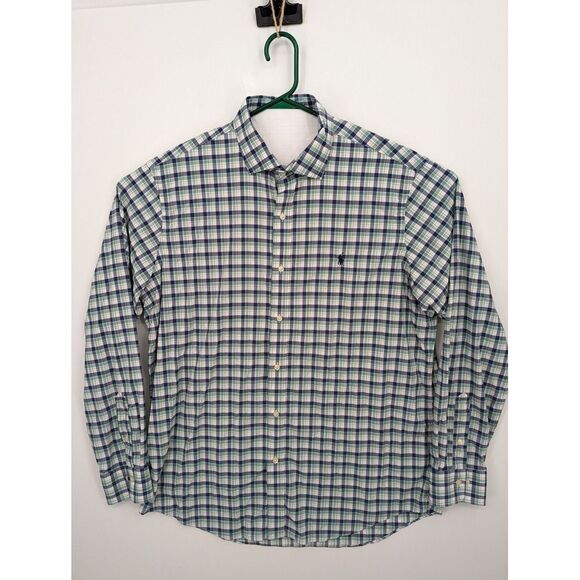 Polo Ralph Lauren Men's XL Performance Checked Long Sleeve Button Up Shirt Nylon - Picture 1 of 8